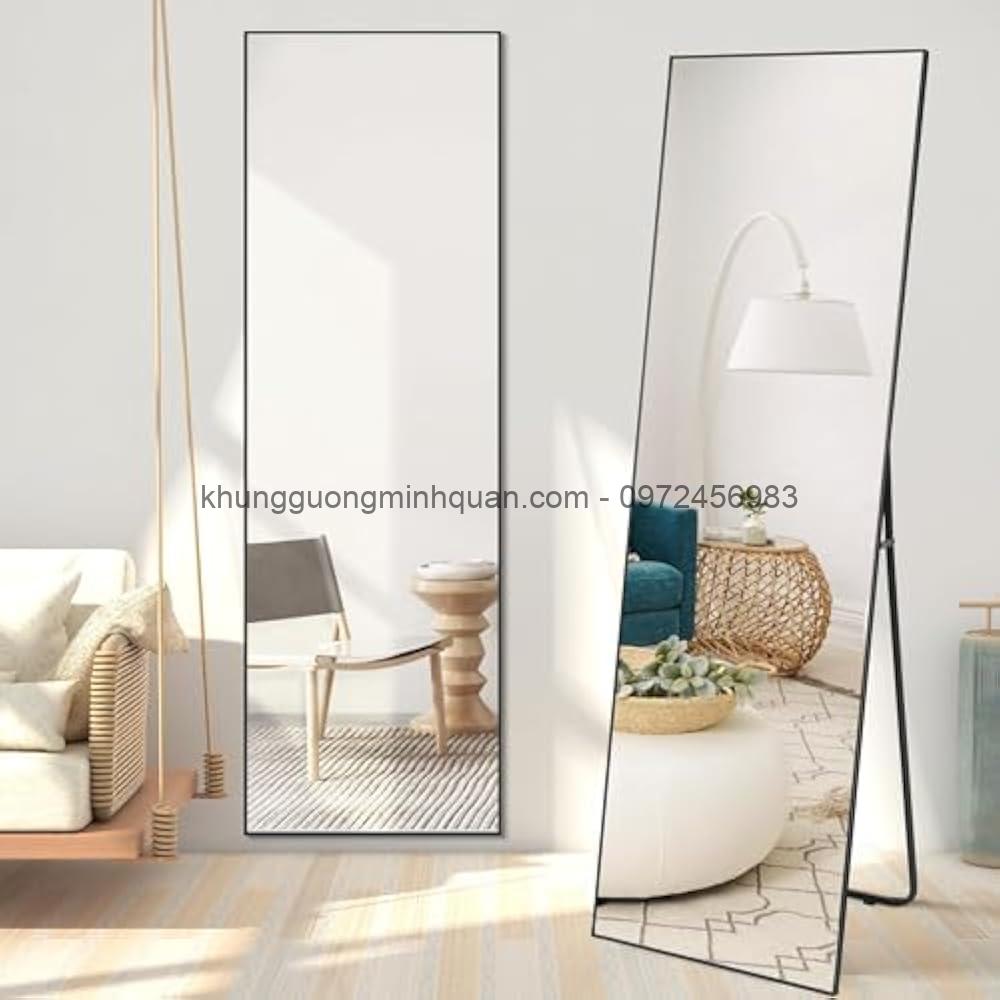 mẫu gương chữ nhật có chân dựng